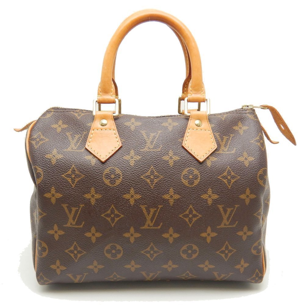 Louis Vuitton Monogram Speedy 25 Handbag Brown